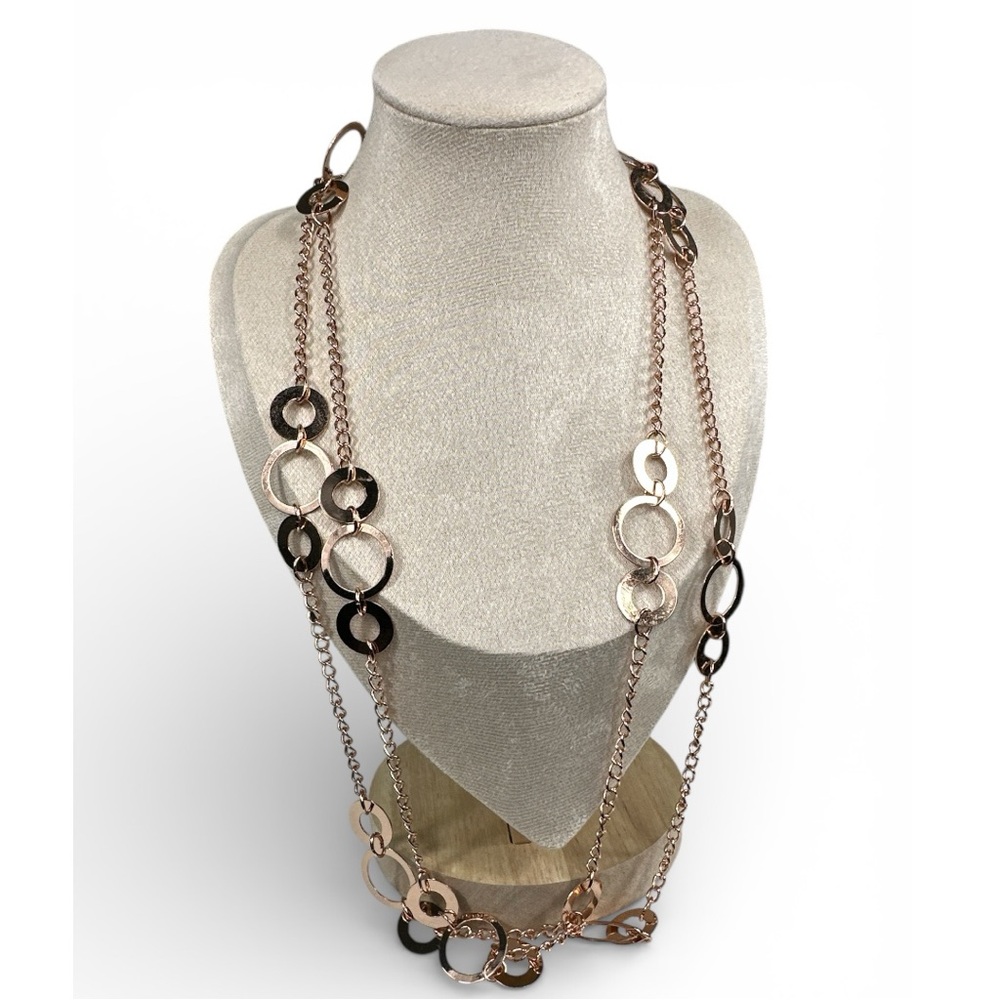 Elegant‎ Rose Gold Tone Chain Necklace